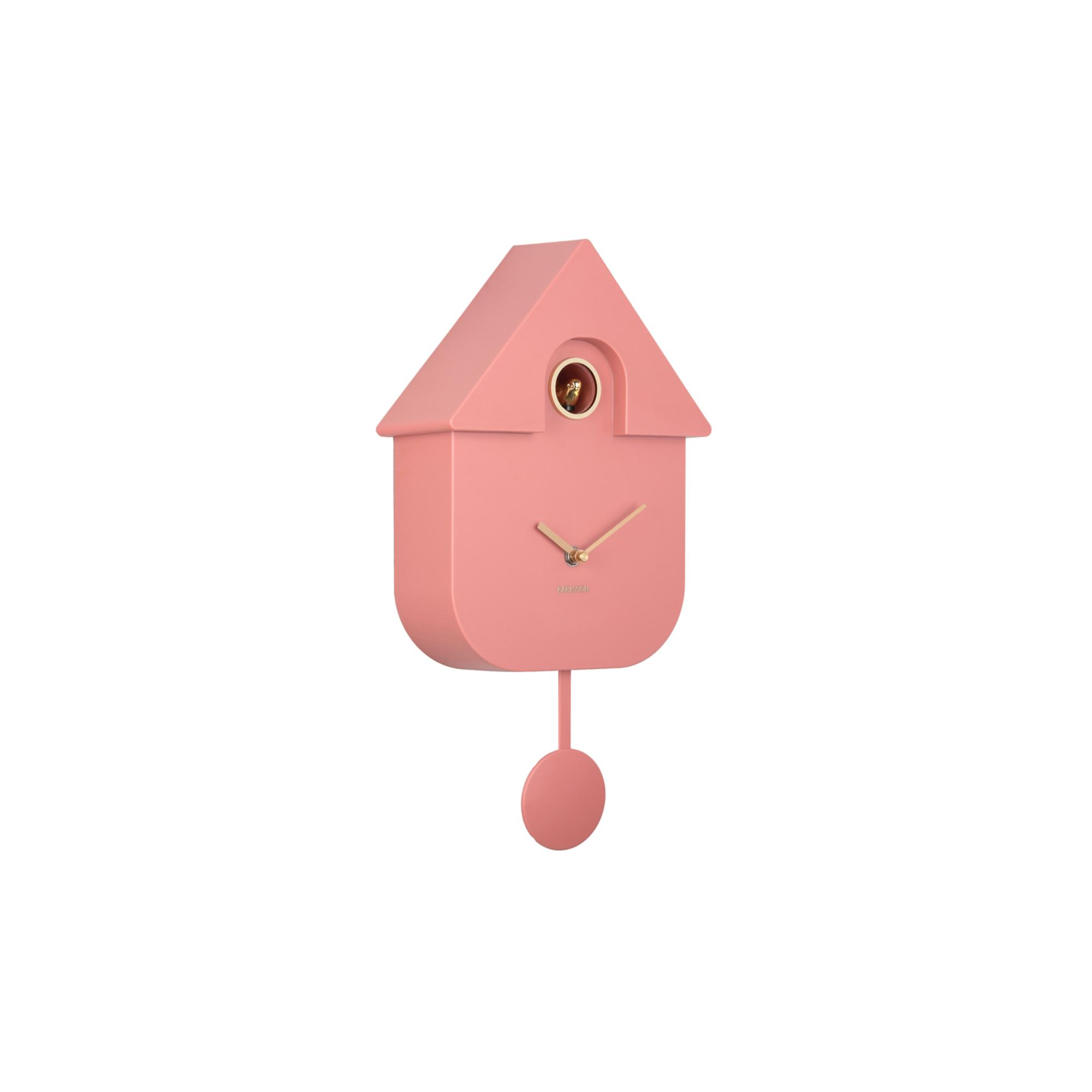 Karlsson wandklok Modern Cuckoo Oro - roze - 21.5x8.5x41cm
