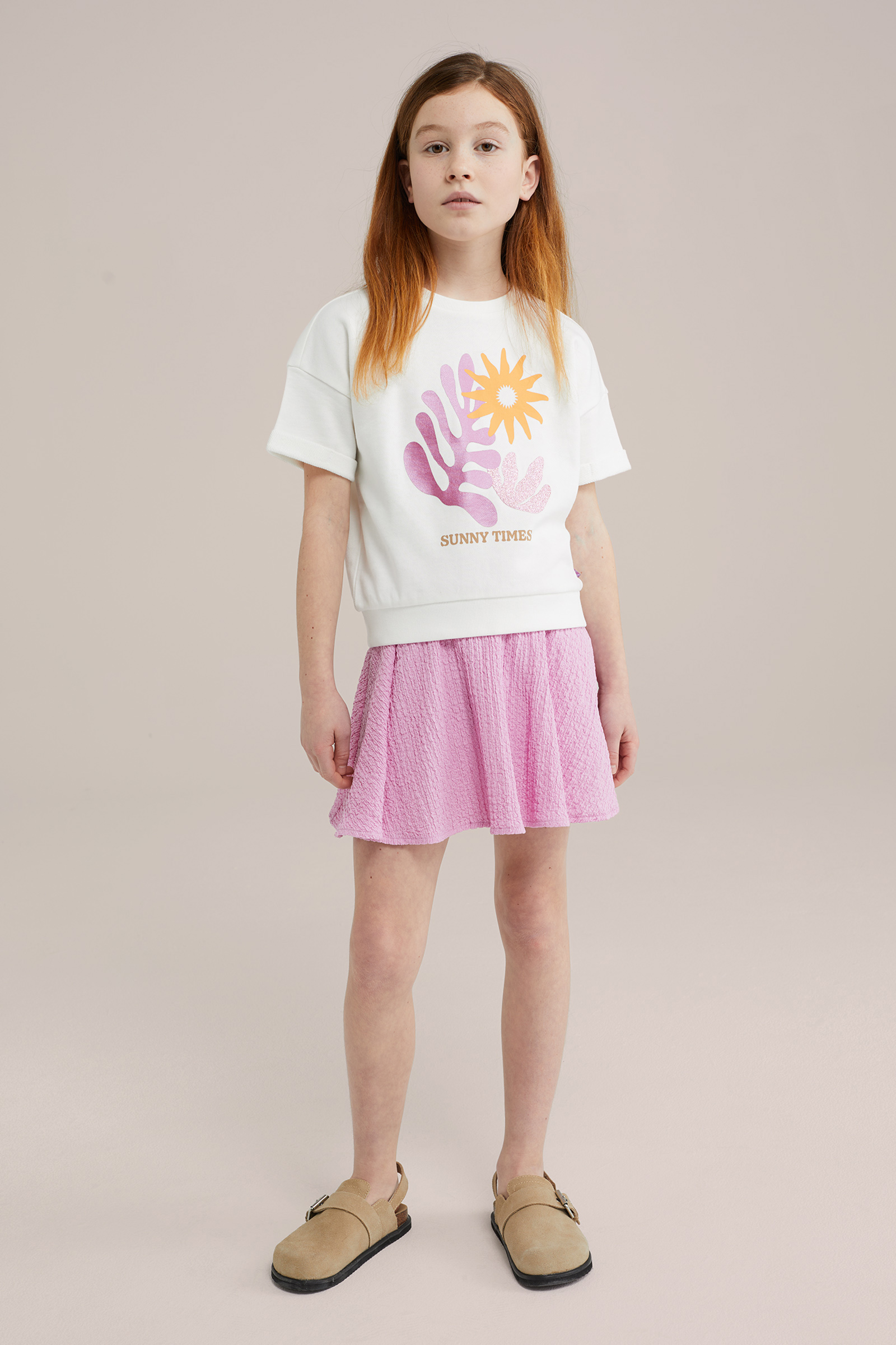 Meisjes skort met structuur