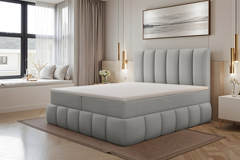 Łóżko kontynentalne Bali Plus 120x200 szare