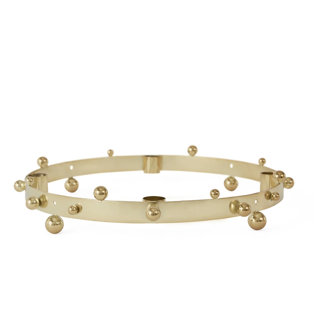 OYOY - Adventskerzenhalter Pearl, Ø 31,5 x H 4,2 cm, antikes Messing