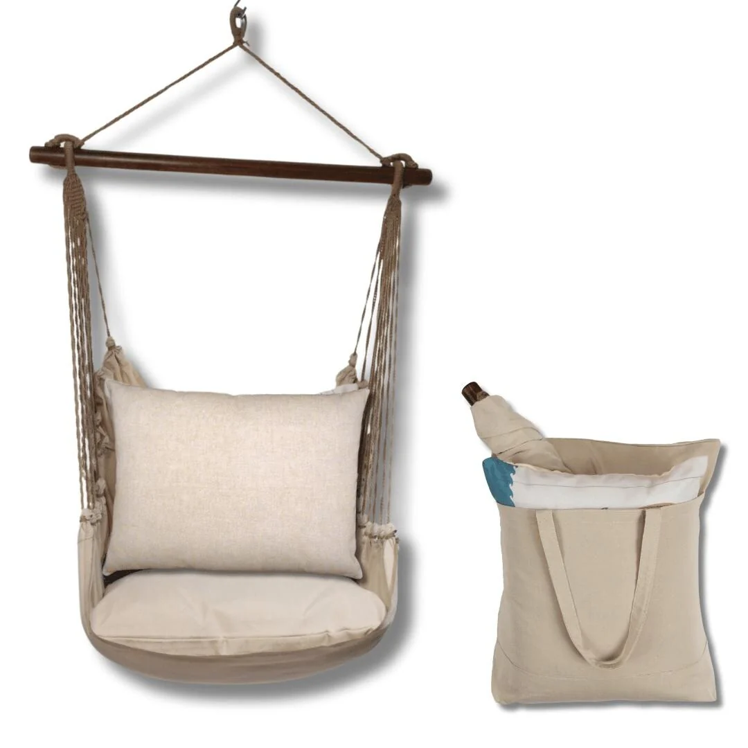 Magnolia Casual Swing Set 4 piece - Latte Solid w/ Latte Solid