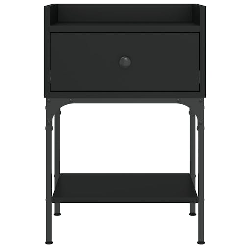 NNEVL Bedside Table Black 40.5x31x60 cm Engineered Wood
