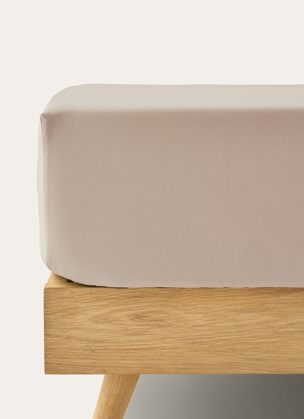 DRAP HOUSSE UNI EN PERCALE DE COTON GRAND BONNET SABLE