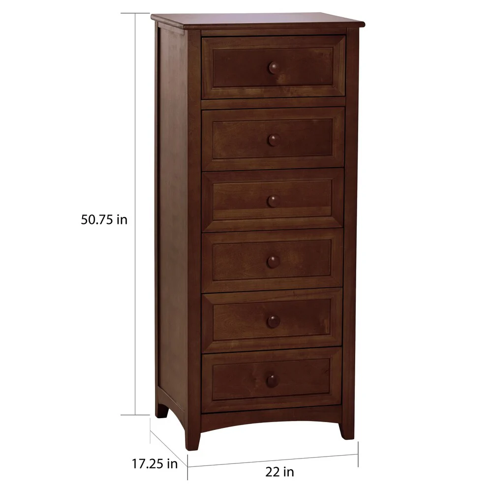 School House 6-drawer Chest Cherry