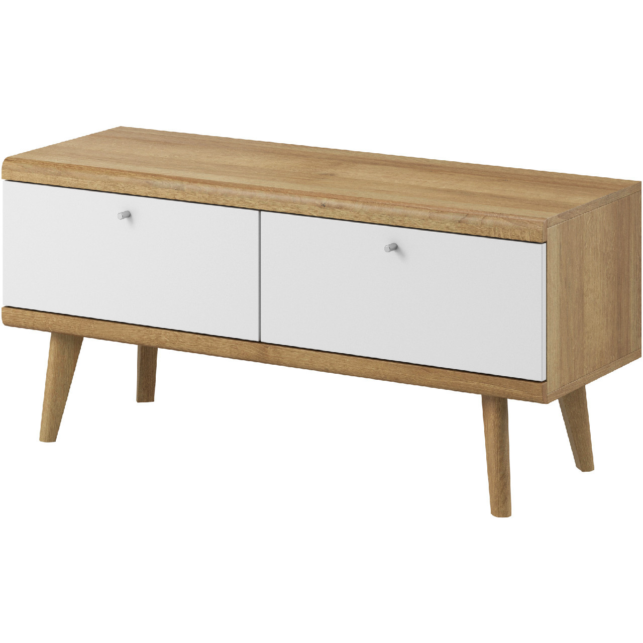 Szafka RTV PRIME 01 dąb riviera / biały