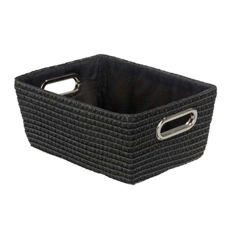 Box de rangement Chromo noir 28 x 19,5 x 12 cm WENKO