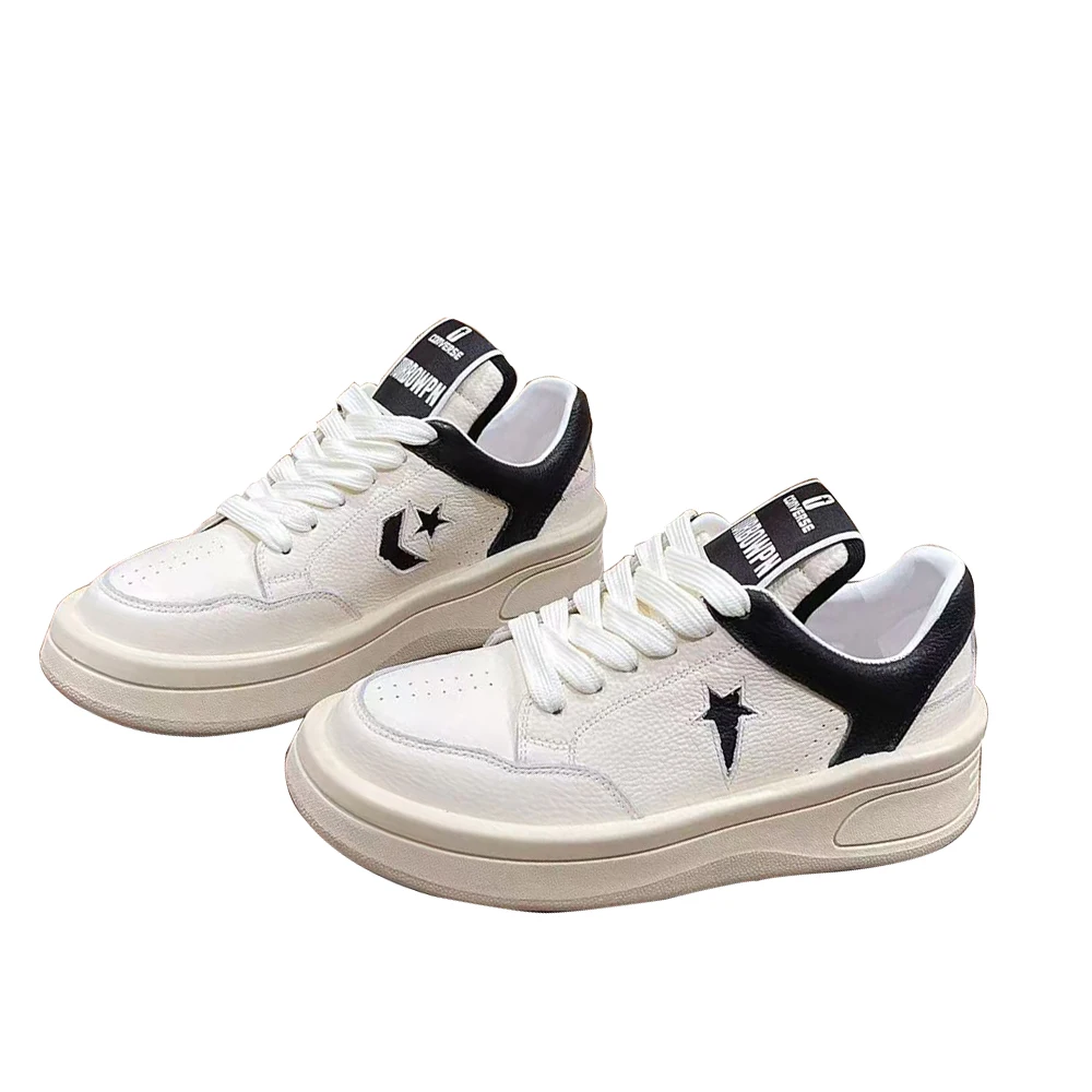 Rick Owens X Drkshdw Turbowpn Leather Sneakers