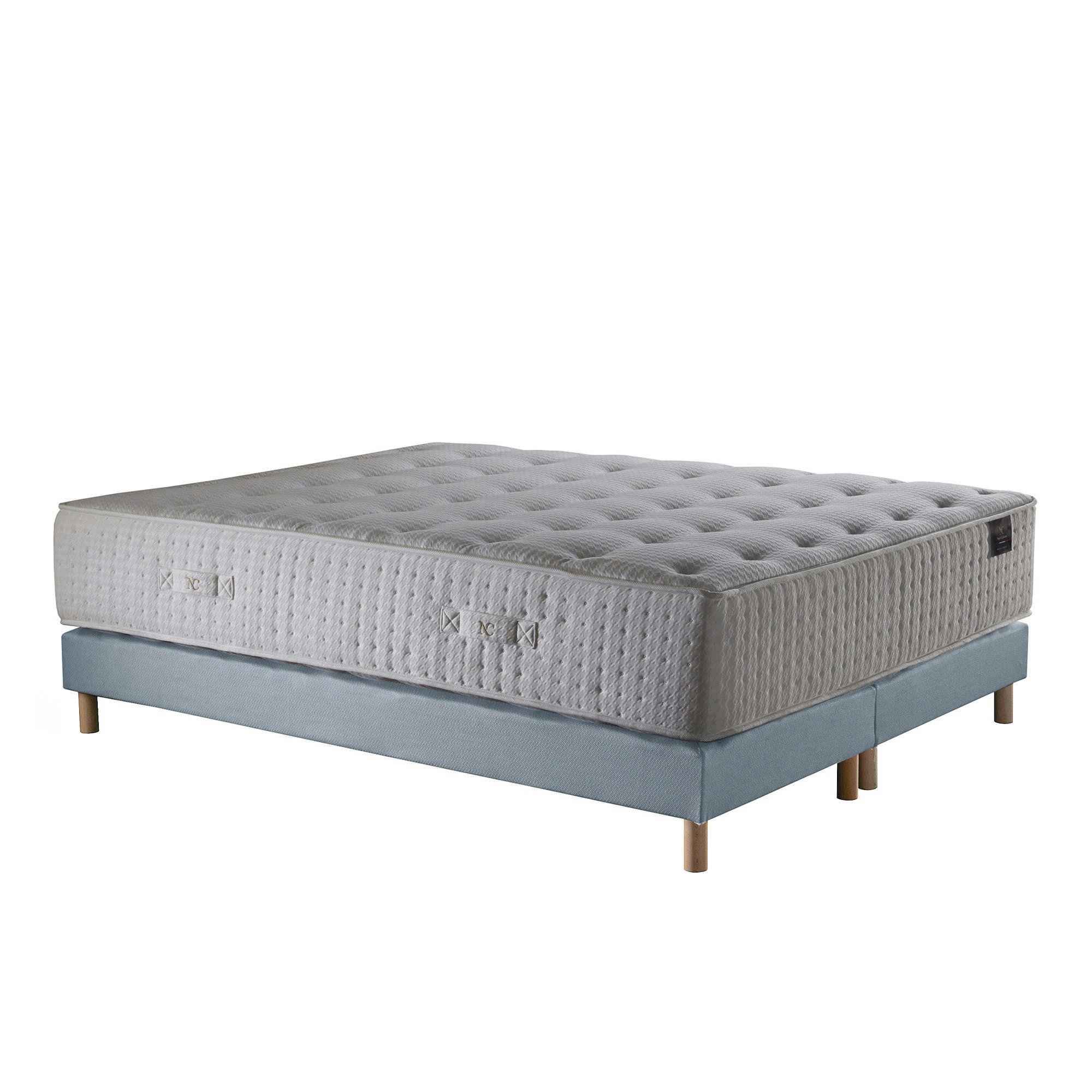 HELIOS - Ensemble Matelas ressorts Mémoire de forme Latex + sommier 160x200