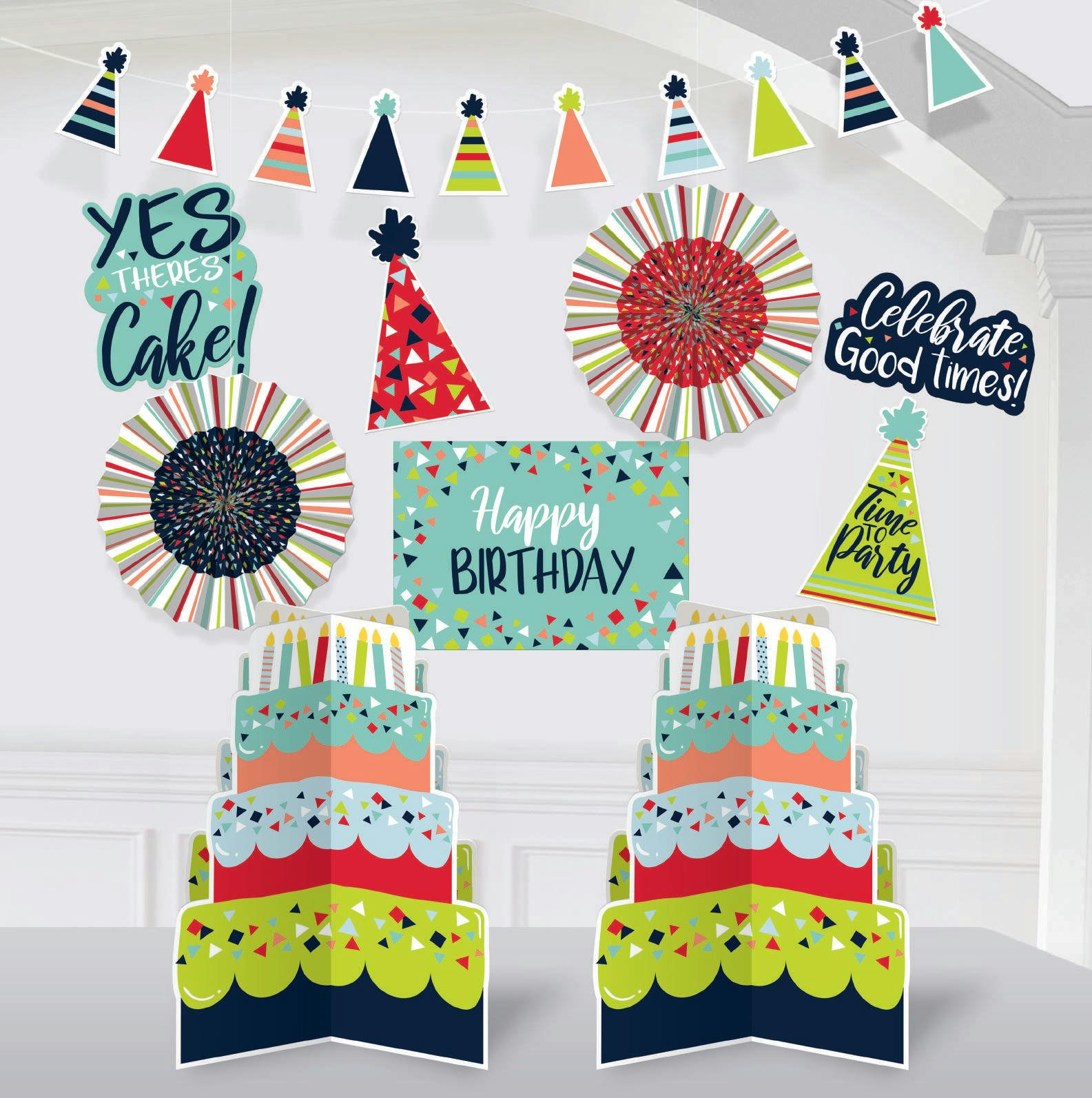 Birthday Party Room Decorating Kit, 10-pc