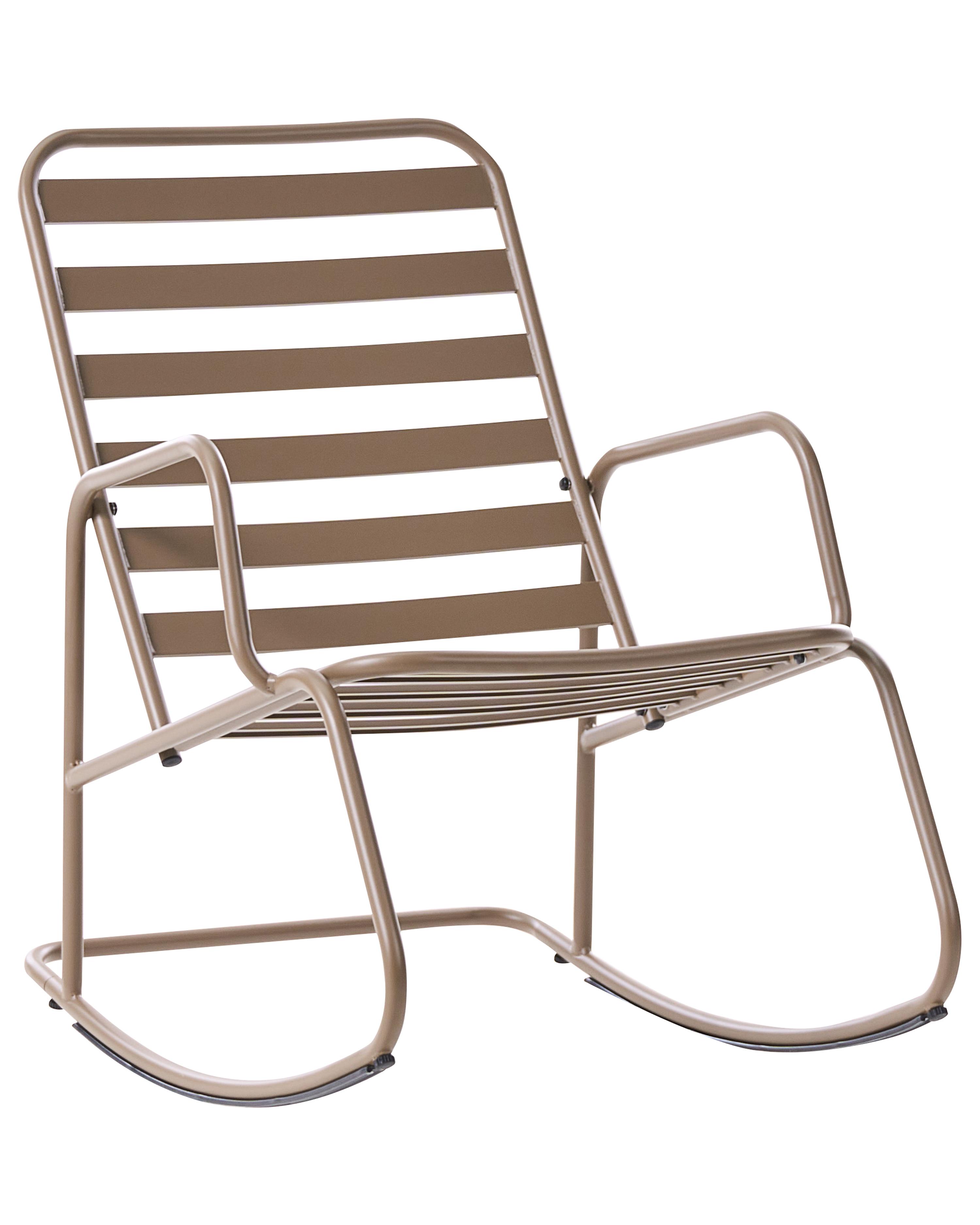 Garden Rocking Chair TURI Metal Taupe