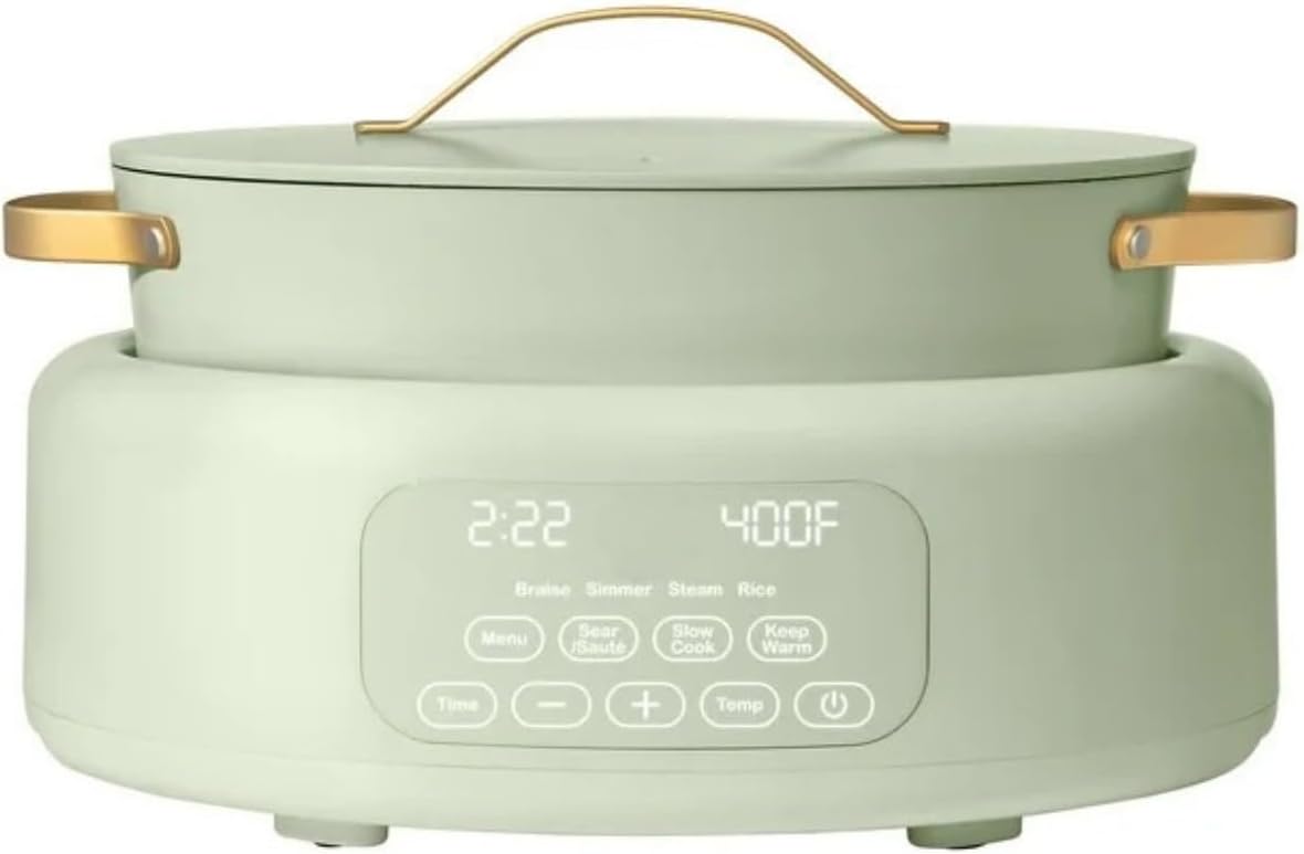 Multi-Cooker 6-Quart 10-in-1 Electric Multi Cooker, Digital Controls, Slow Cook, Steam, Sauté & Rice, Oven-Safe Nonstick Pot