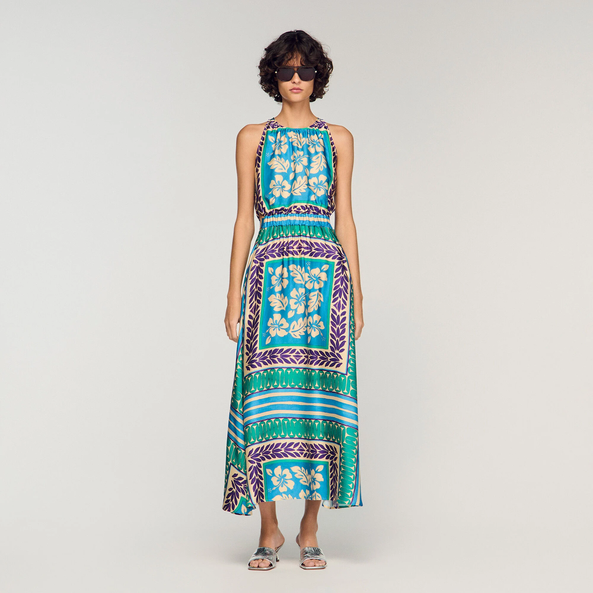 Robe longue imprimé fleuri