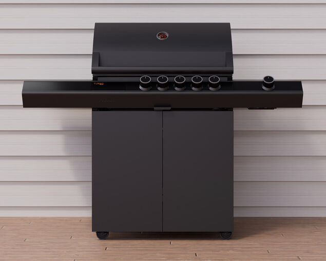 Ziegler & Brown Turbo Classic 5 Burner BBQ on Cart with Side Burner & Shelf (T Series)