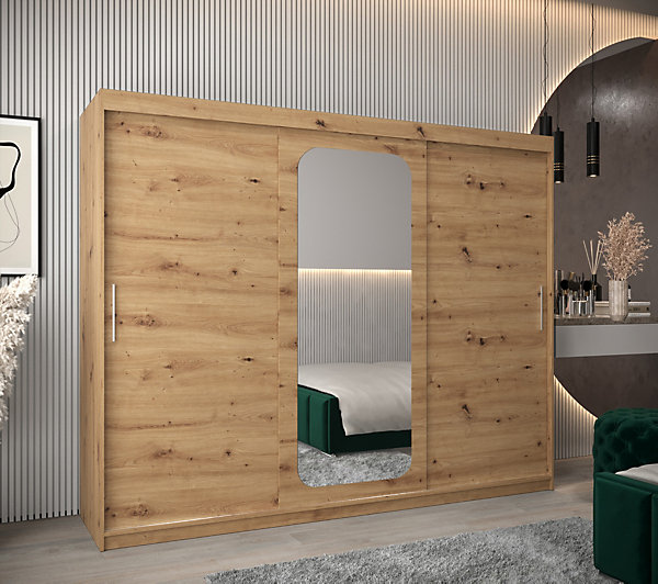 Armoire Promo T2 a portes coulissantes H. 200 x L. 250 x P. 62 3 portes