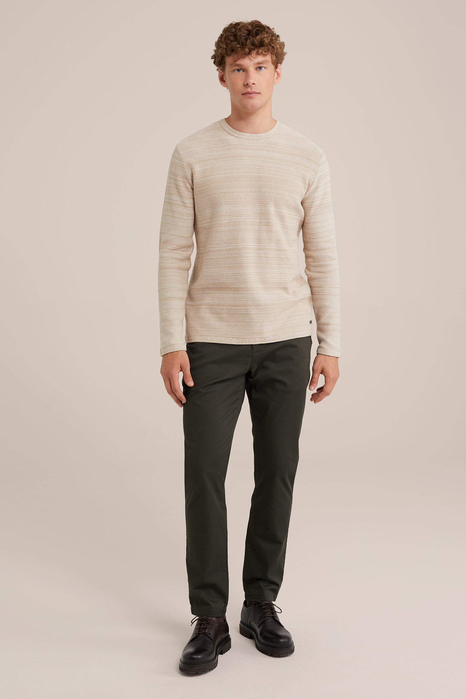 Heren slim fit chino met stretch
