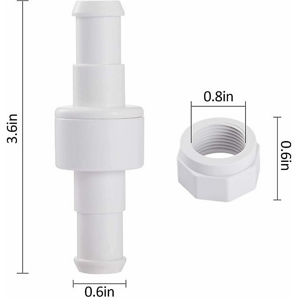 Jeu de 3 raccords pour tuyaux d'arrosage pivotants D20 avec 6 embouts D15, compatibles avec les robots de nettoyage de piscine