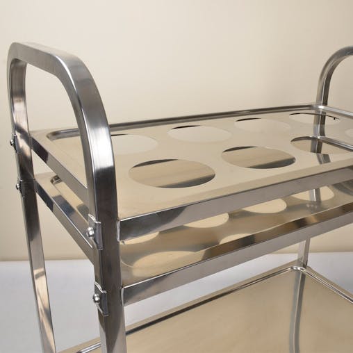 SOGA 2X 2 Tier Stainless Steel 8 Compartment Seasoning Trolley