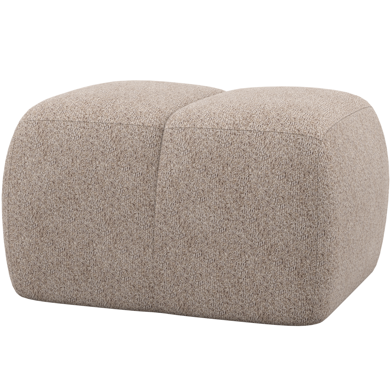 WOOOD poef Mojo - Wollig - Donkerzand - 45x84x64