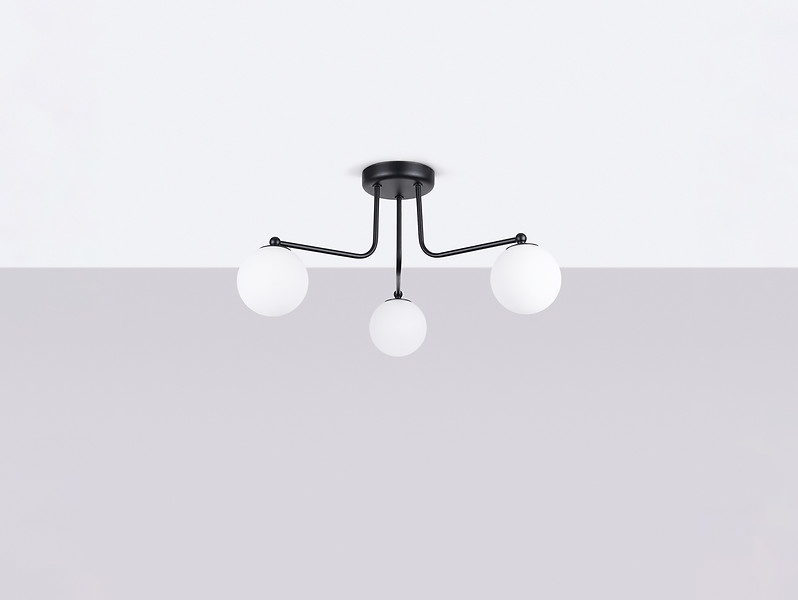 Lampa sufitowa Astral 3-punktowa stalowa czarna