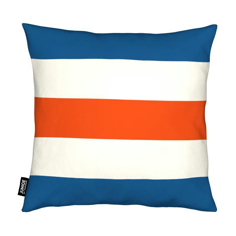 MENTON - Coussin en microfibre en bleu &  40x40