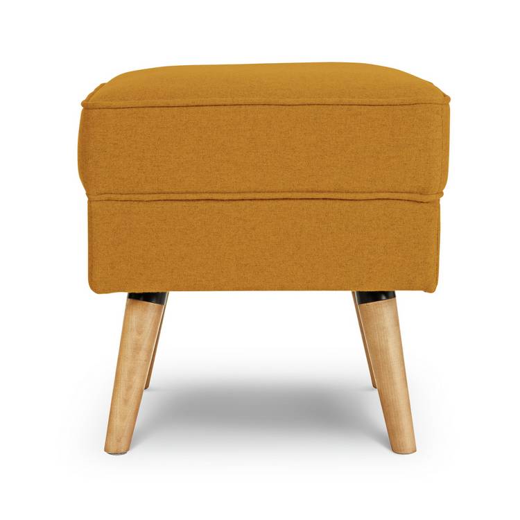 Habitat Callie Fabric Footstool - Yellow