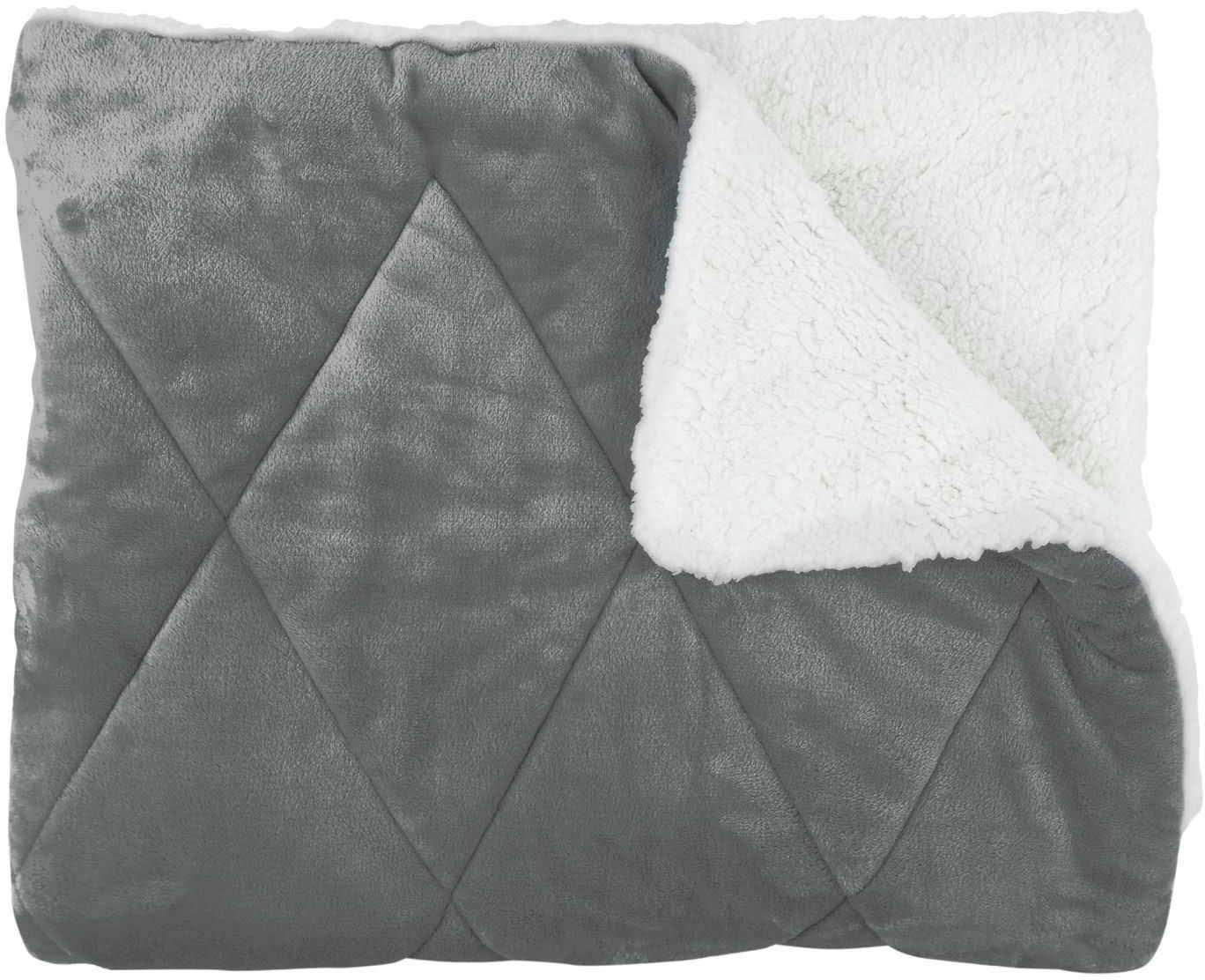 - Couvre lit en flanelle sherpa 220 x 240 cm