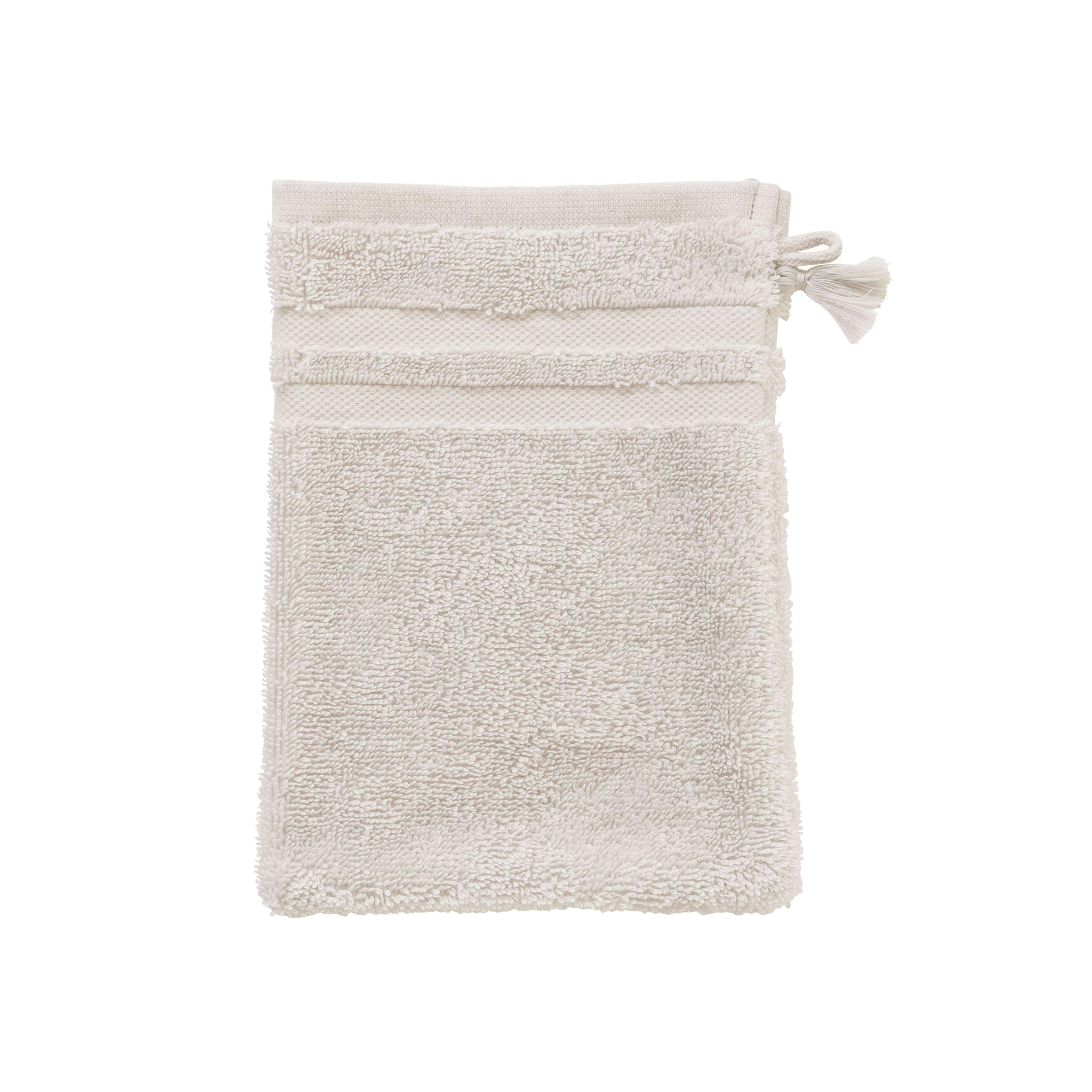 MADELEINE - Gant de toilette bouclette de coton bouclette uni beige 15 x 21 cm