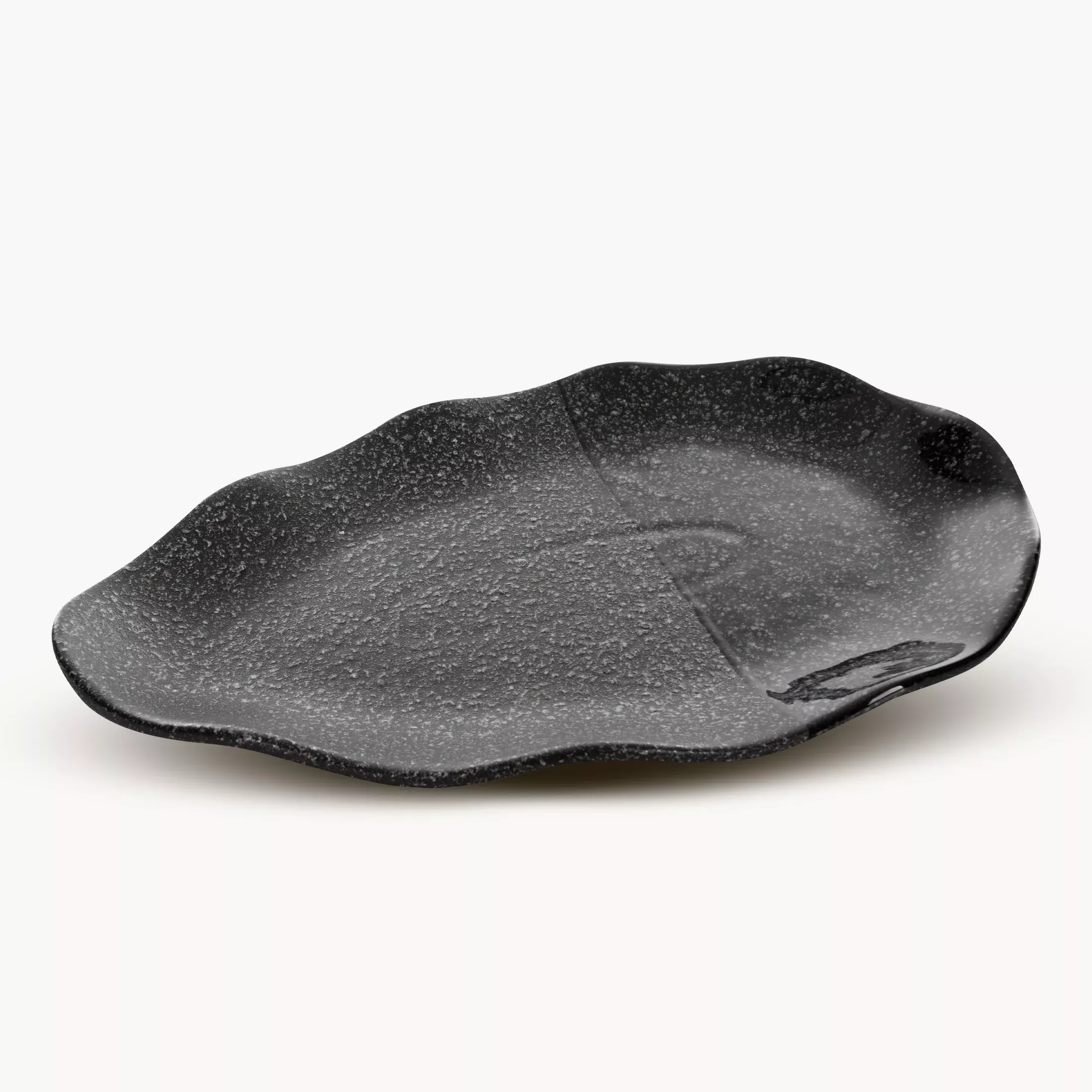 Patera ceramiczna dekoracyjna stalowa 31x20x4 cmMANDI