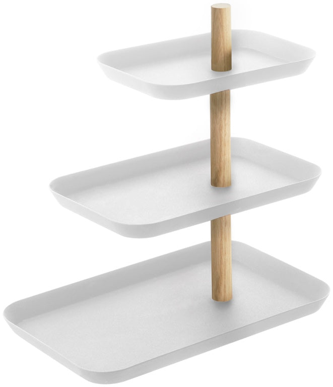 Yamazaki Accessoirestandaard met Draaibare Trays - Rin - Wit