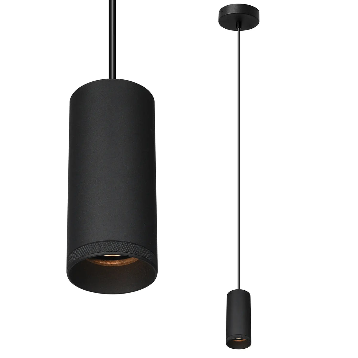 Artdelight hanglamp Milano - 1 lichts - 6.6 x 150  cm - zwart