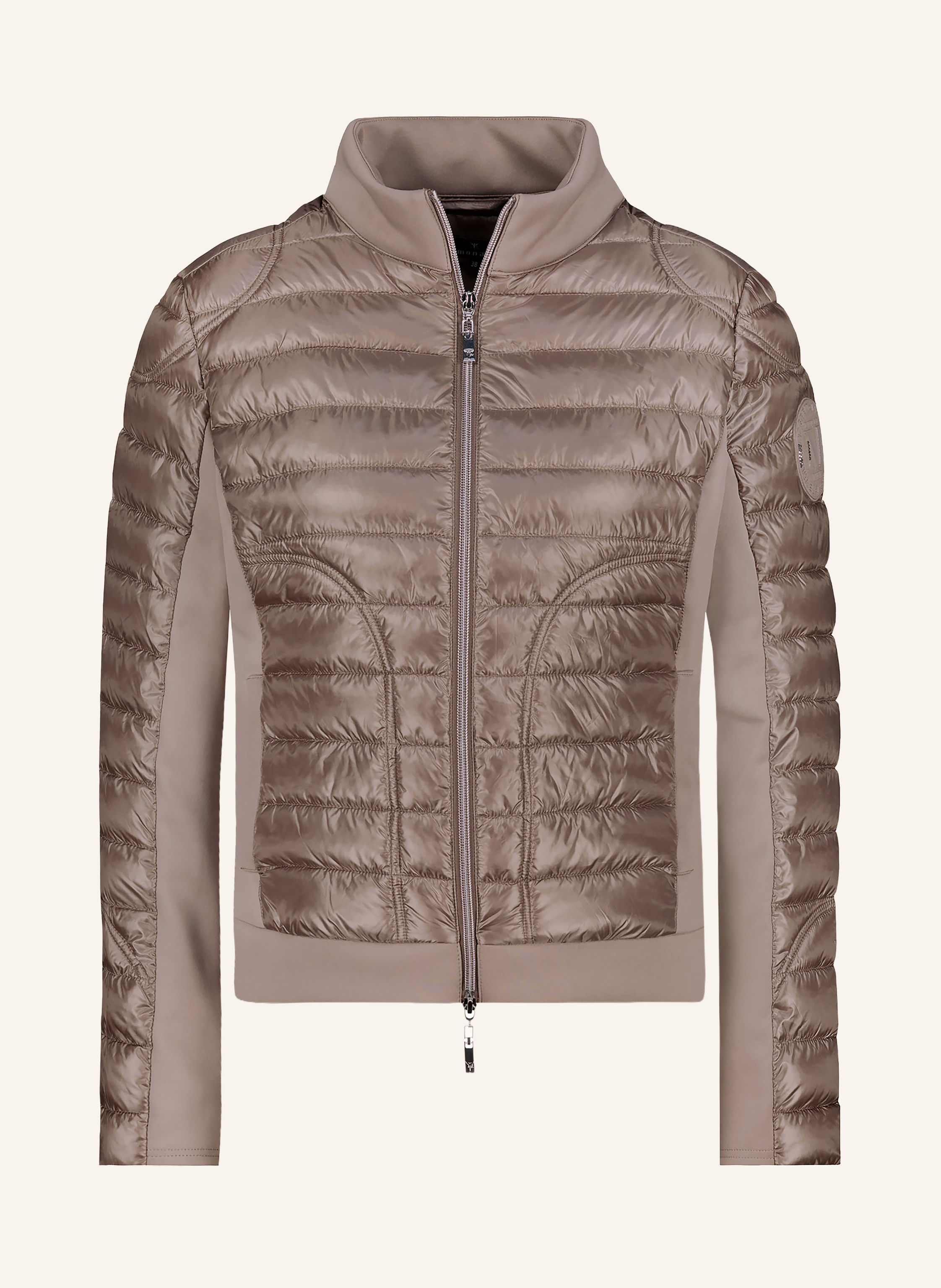 monari Steppjacke im Materialmix mit Schmucksteinen