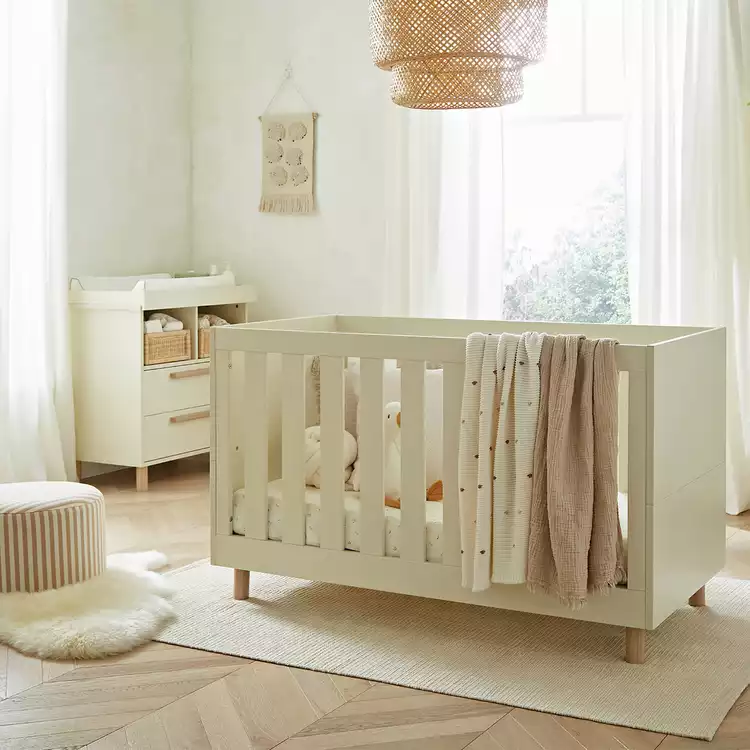 Cuddleco Harper Nursery Cot Bed - Cream