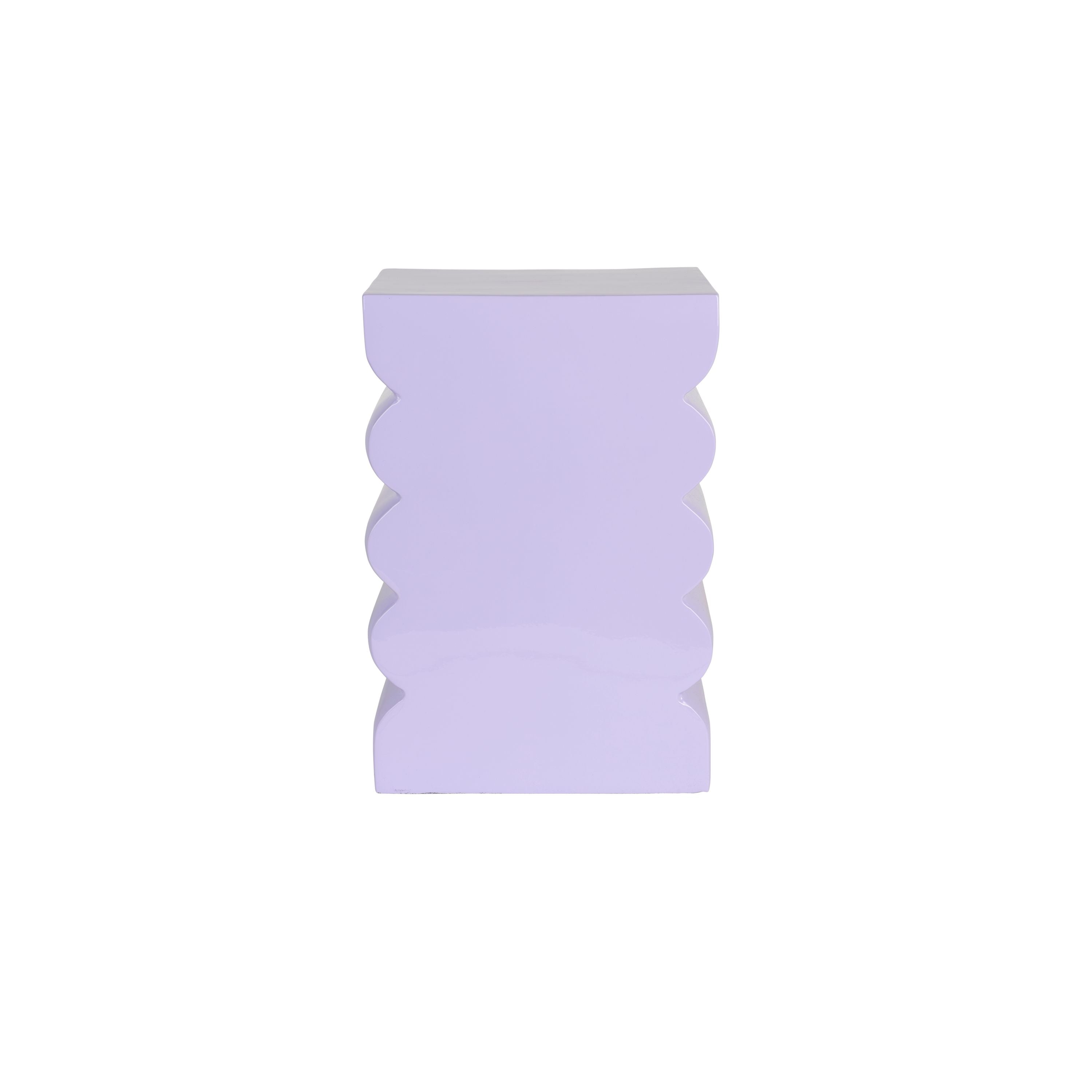 Zuiver Curves Krukje/ Bijzettafeltje Shiny Lila