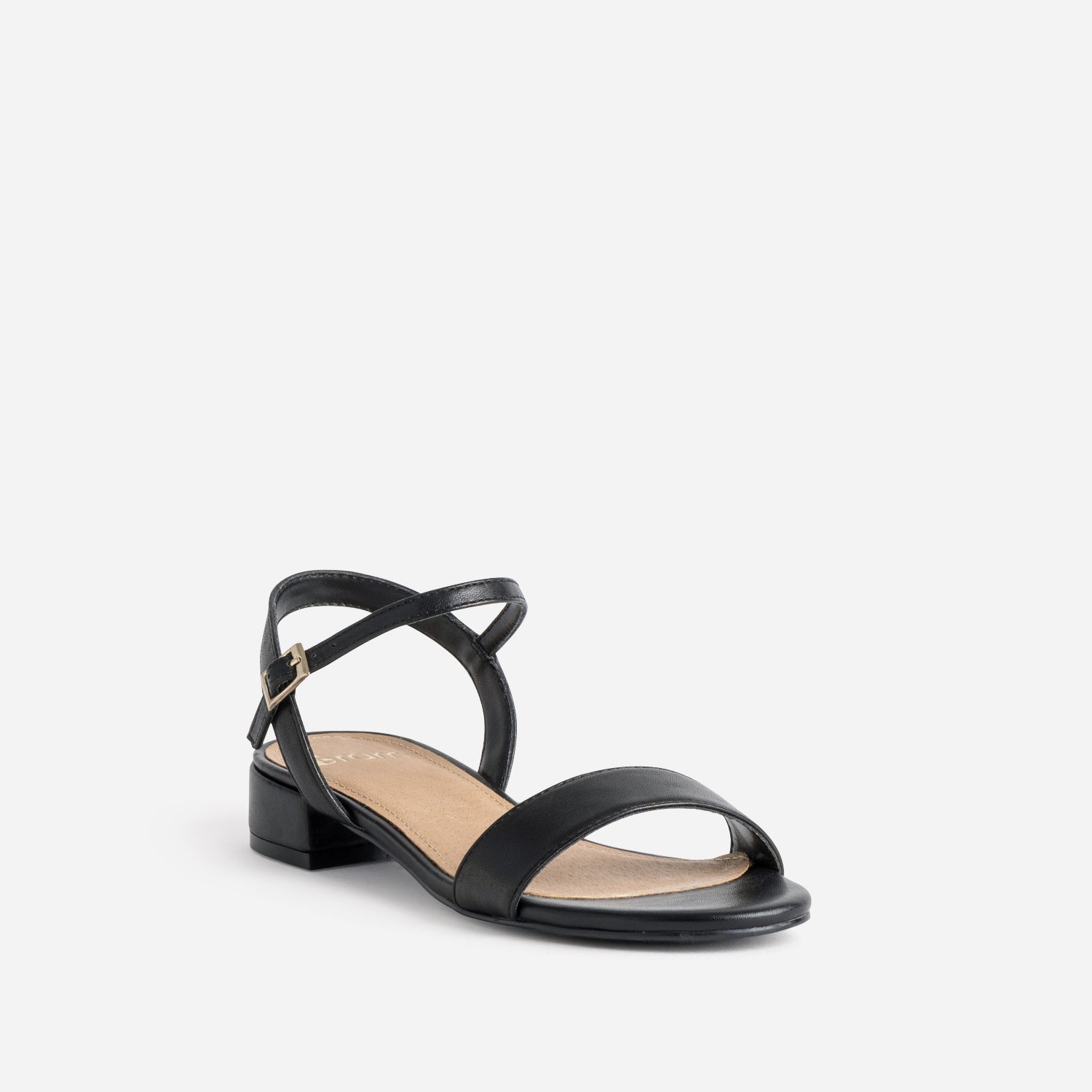 Sandale noire cuir