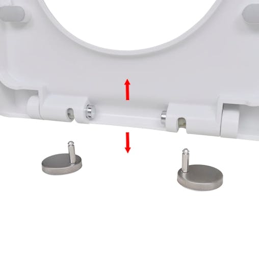 NNEVL Soft-close Toilet Seat with Quick-release Design White Square