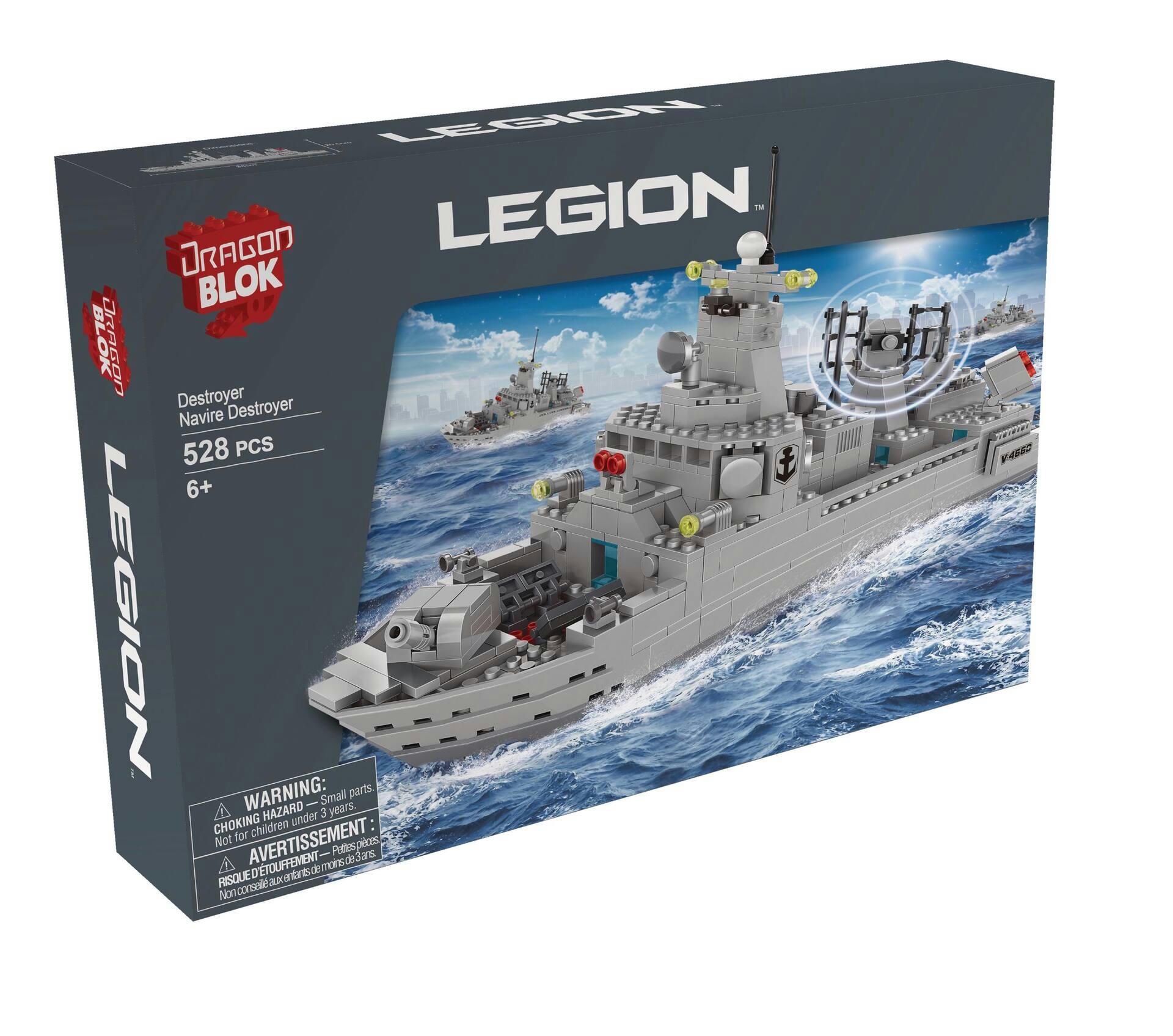 Dragon Blok Legion Ship Destroyer Building Toyset for Kids, 528 pc, Ages 6+