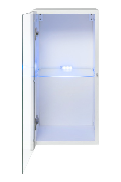 Witryna wisząca pionowa czarny połysk SWITCH 60 cm   LED