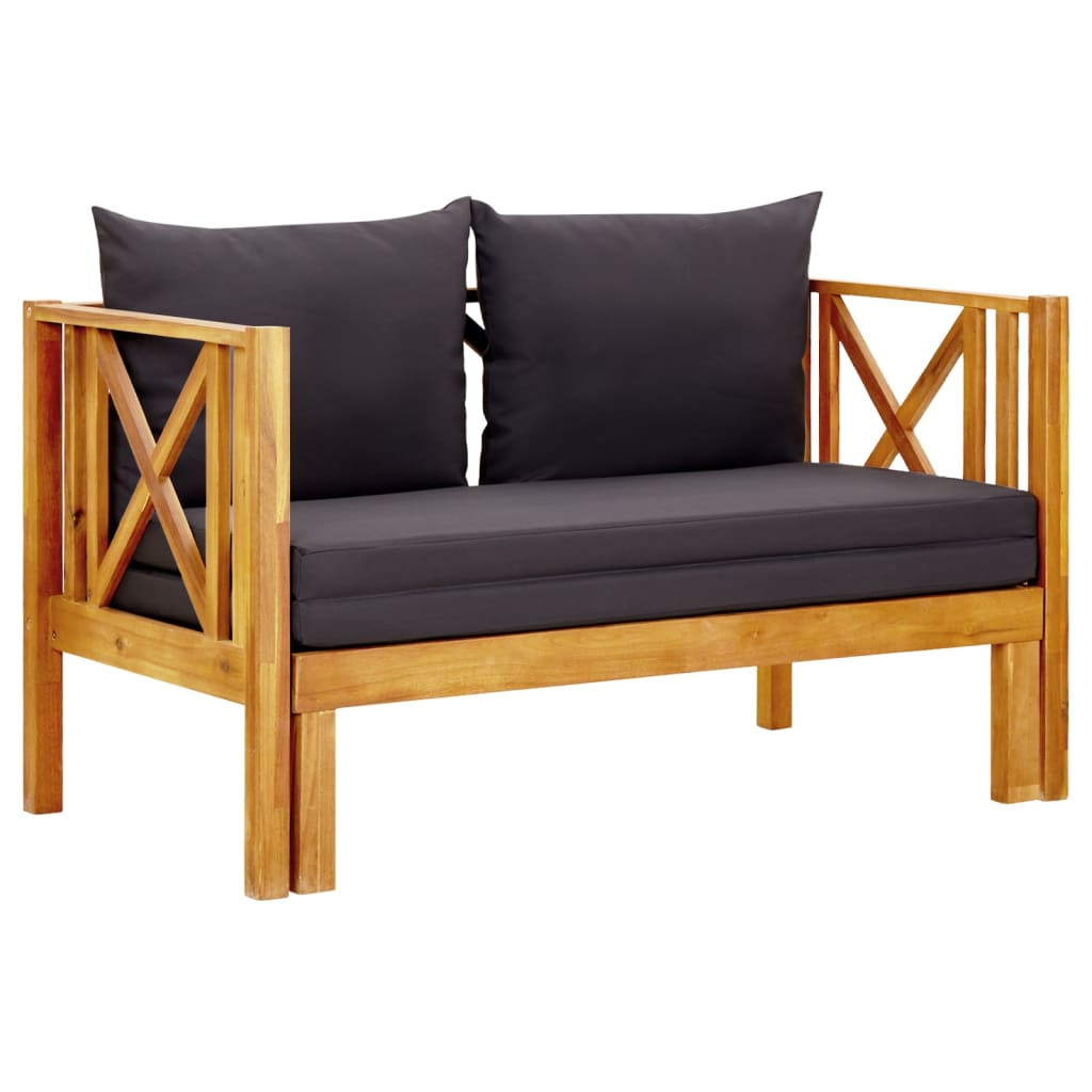 Ławka Szary 122 cm Drewno akacjowe vidaXL