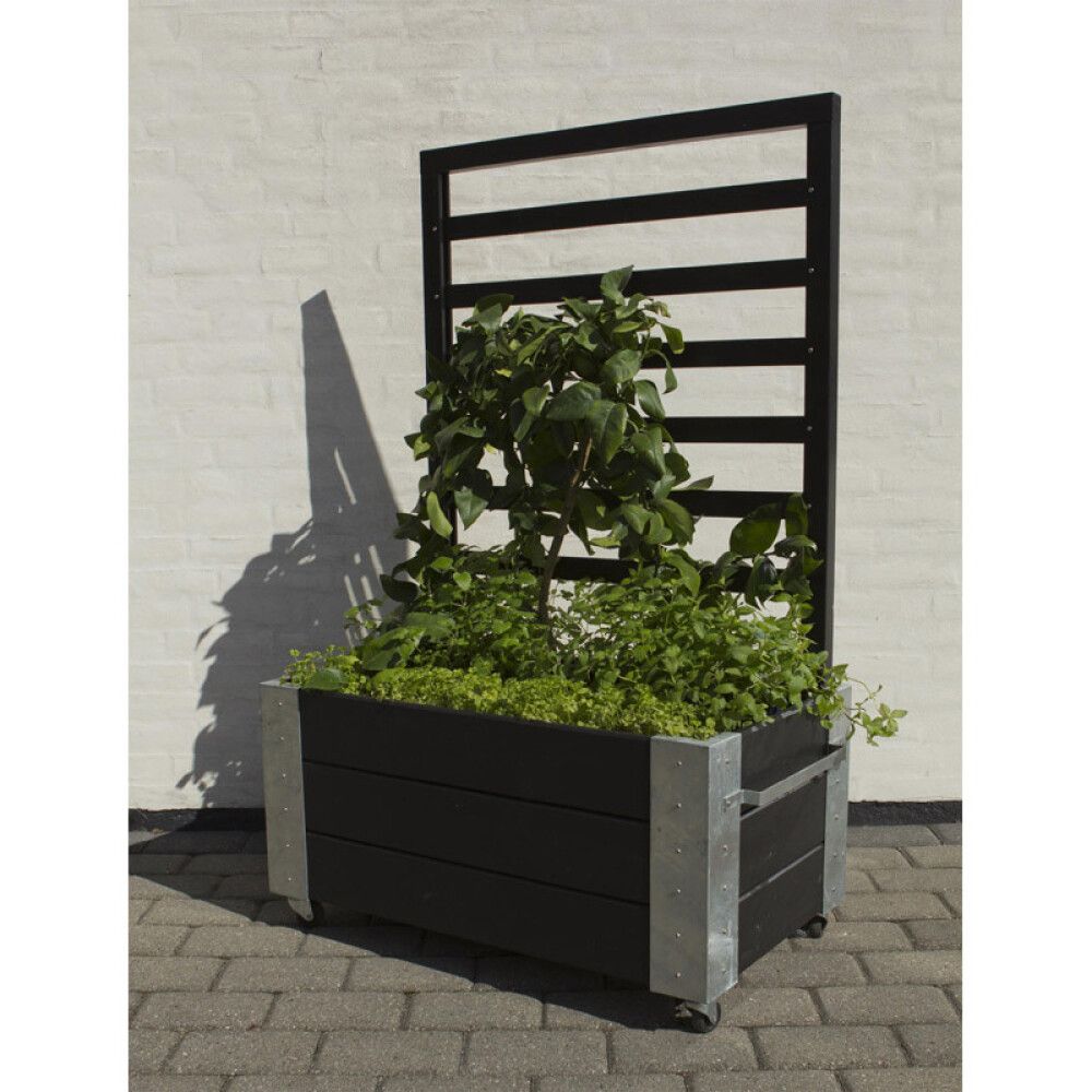 PLANTEKASSE PLUS MED ESPALIER OG HJUL 130CM
