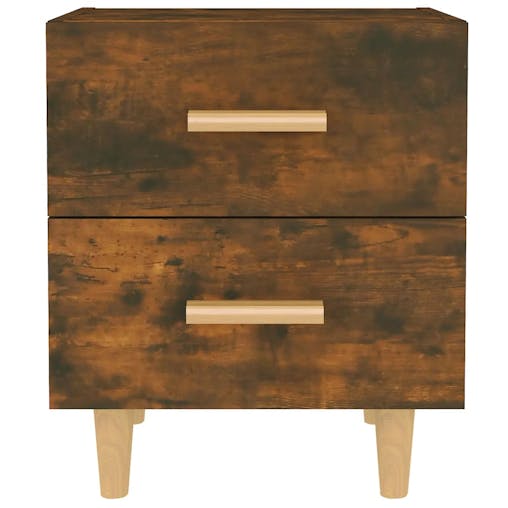 NNEVL Bed Cabinets 2 pcs Smoked Oak 40x35x47.5 cm