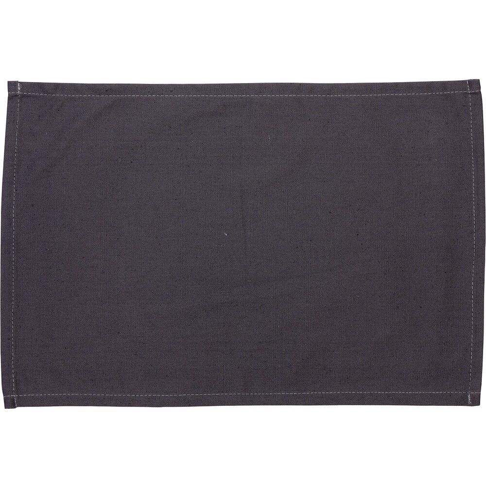 Set de table rectangulaire polyester uni gris