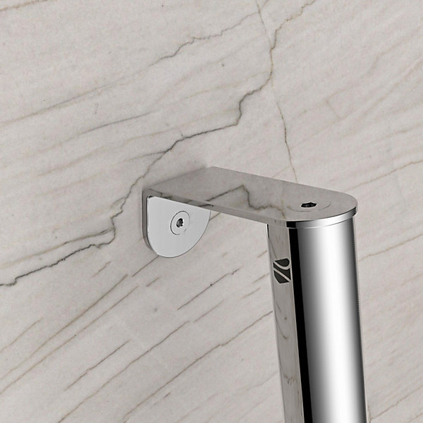 Echelle porte serviette murale Carré Blanc mat 49x8x170cm (LxPxH) design acier inox - Série OLA