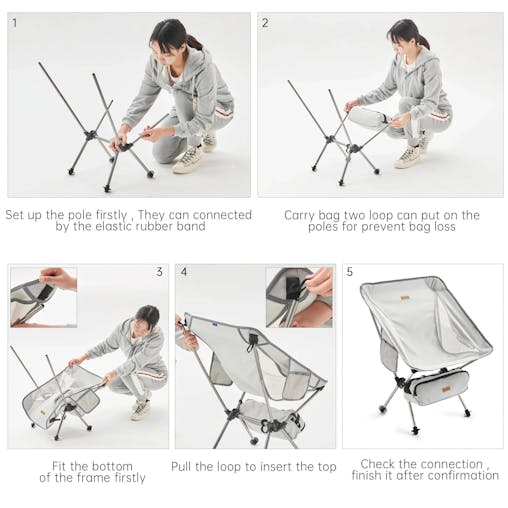 NNEOBA Folding Chair Ultralight Detachable