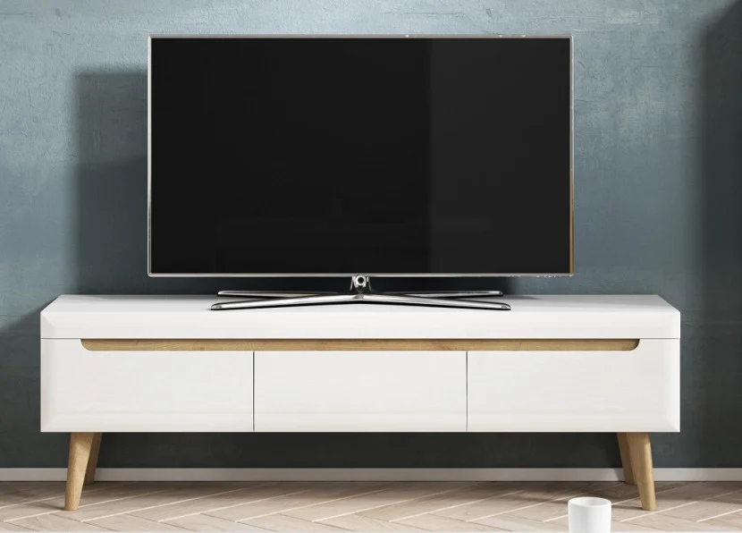 Nordan szafka rtv 160 pod telewizor - biały   dąb riviera