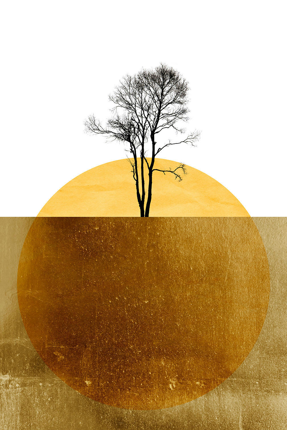 - Tableau abstrait Golden ocean imprimé sur toile 80x120cm