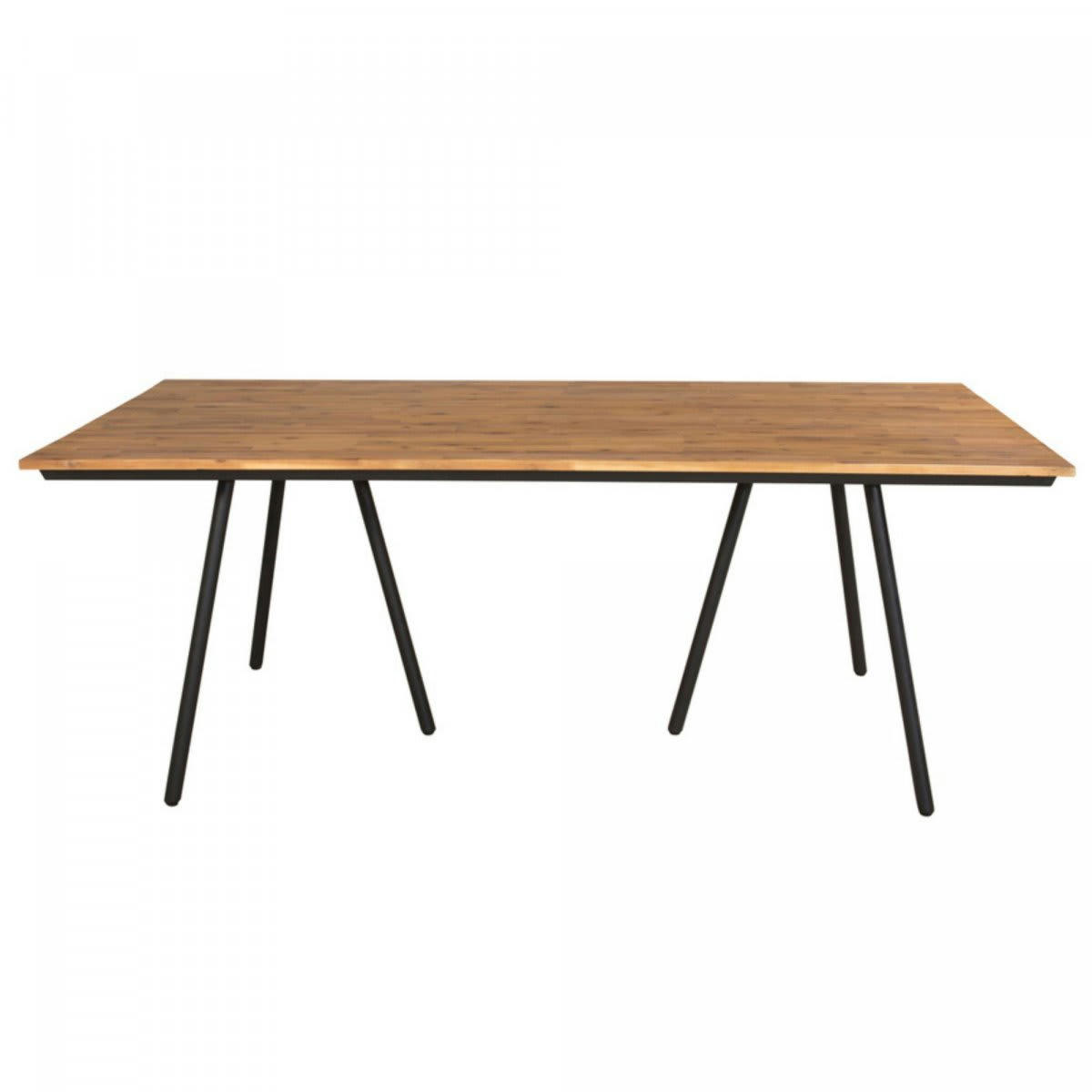 SICUANI - Table de jardin 200x100cm en bois et métal