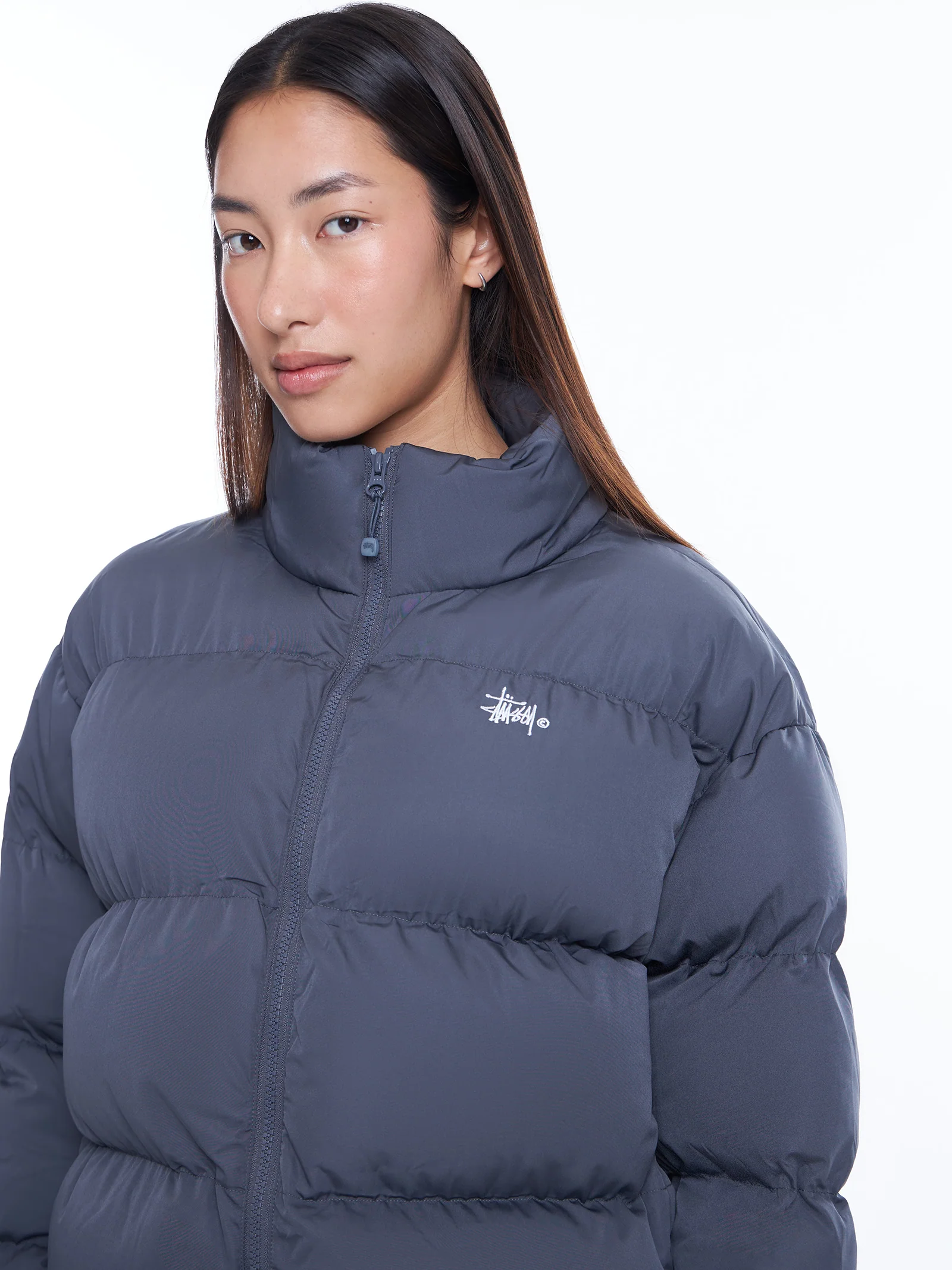 Graffiti Cropped Puffer Jacket
