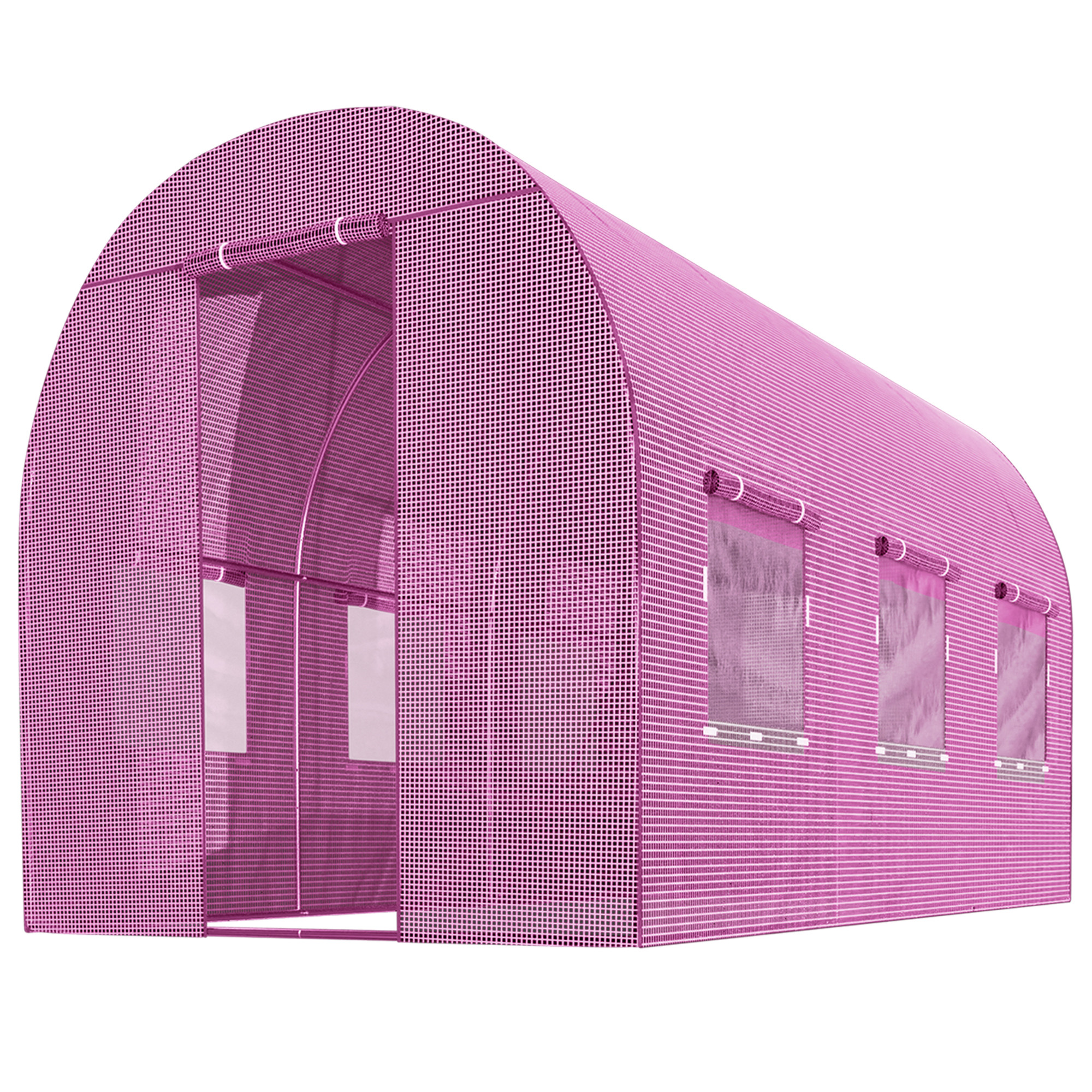 Tunel foliowy ogrodowy szklarnia 2x3m tyczki 6m2 różowy Plonos