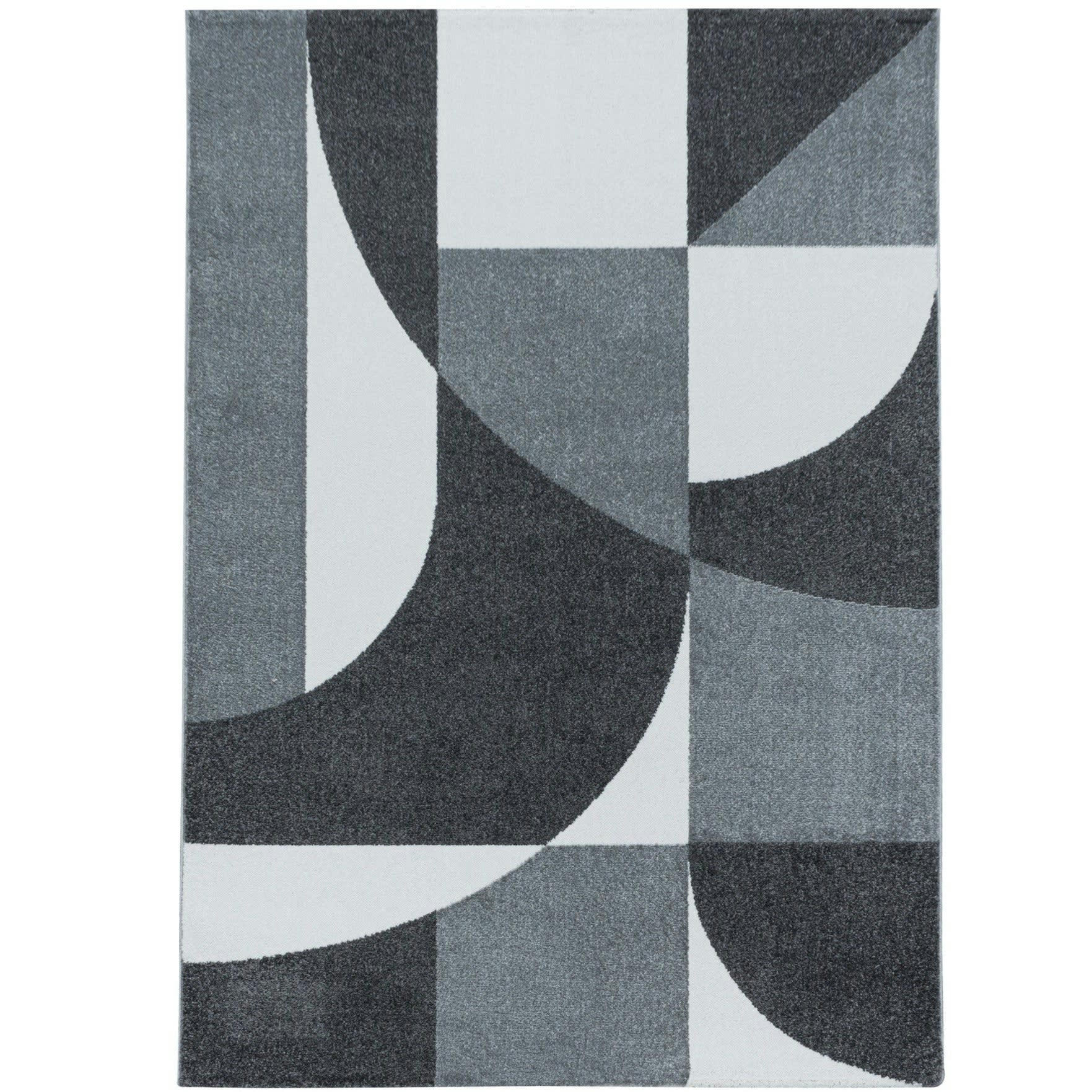 PICASSO - Tapis géométrique gris 140x200cm