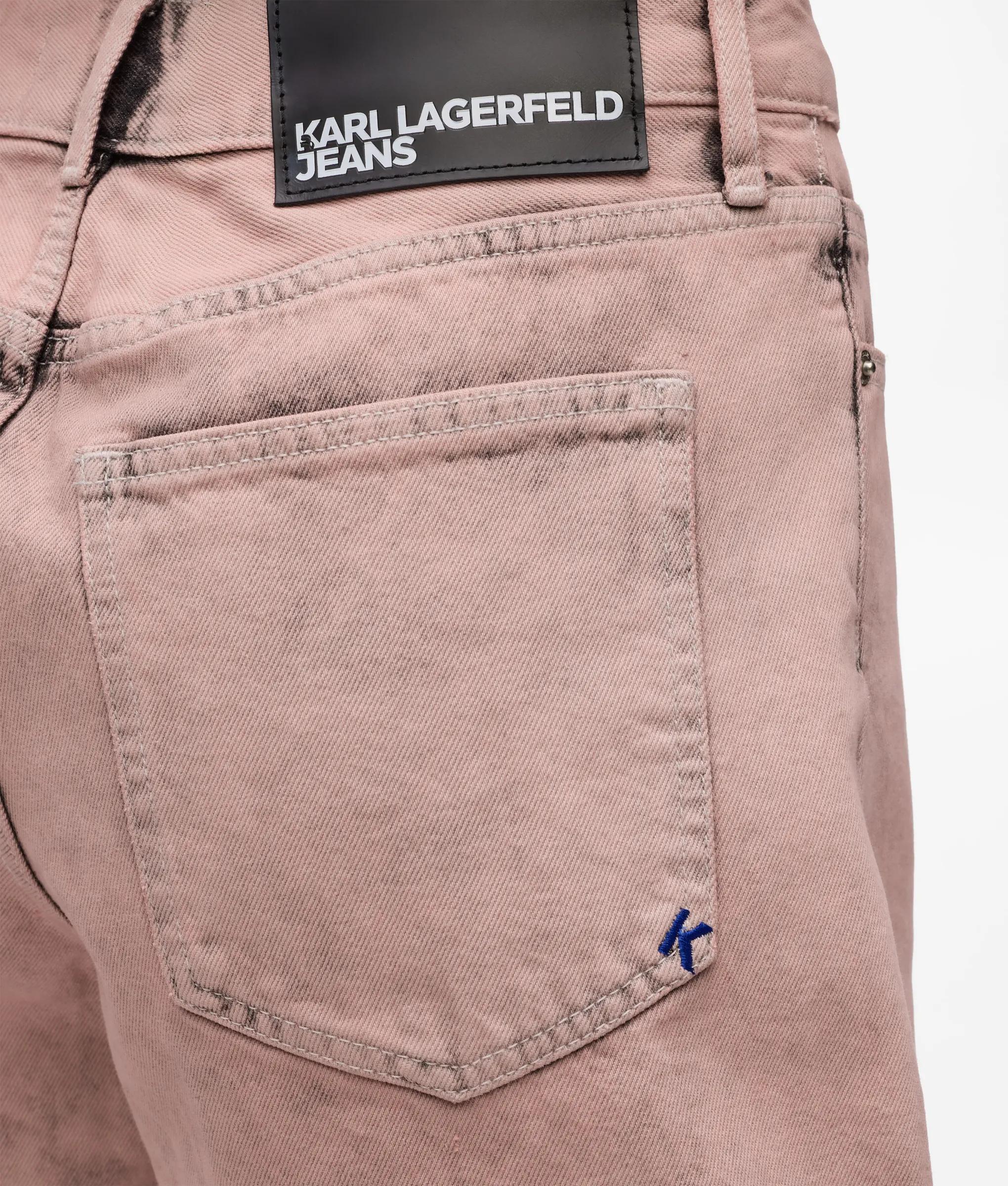 Short en denim taille haute teinté
